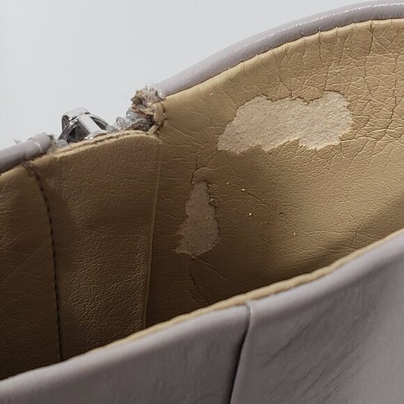 Marc Fisher  Taupe Grey  Leather Bootie  3.5" Heel   Size 8.5 - Picture 7 of 8